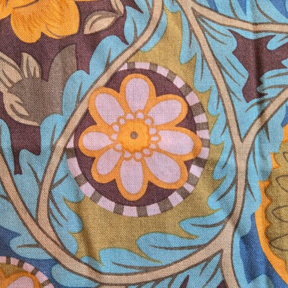 Oscar de la Renta 100% Wool Retro Floral Scarf - Picture 8 of 10